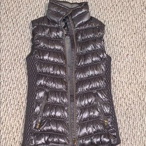 Calvin Klein Down Metallic Gray Vest Jacket